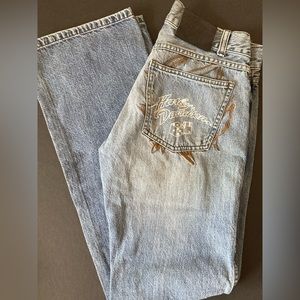 Rare Harley Davidson Embroidered Jeans